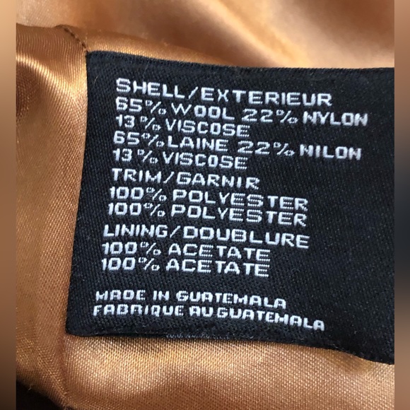 DKNY s4 camel wool bld-lined topcoat Subtle check pattern in Lt pink Beautiful! - Picture 6 of 6